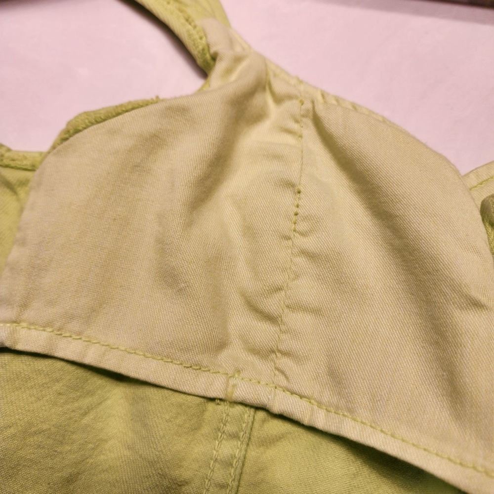 Mara Hoffman Cropped Corset Milla Denim Top Neon Green Women’s Size 0 - Picture 11 of 12